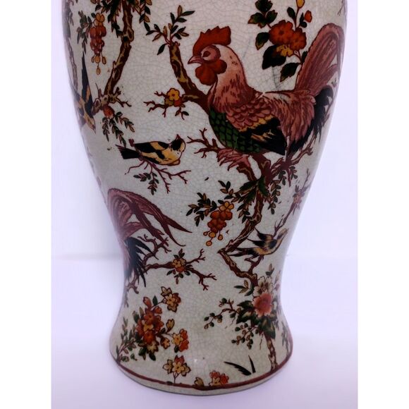 Vintage Mid Century Chinese Famille Rose Porcelain Ginger Jar or Temple Jar - Picture 6 of 11